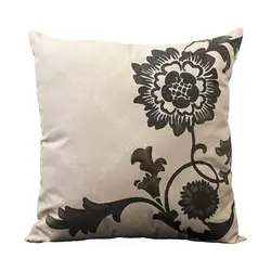 کاور کوسن گلدار بزرگ نقشینه کرم