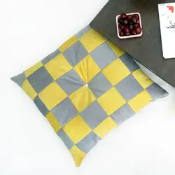 پد صندلی مخملی چهارخانه