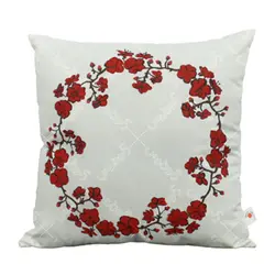کاور کوسن بزرگ حلقه گل قرمز
