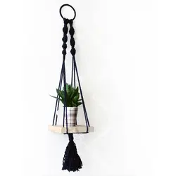 آویز گلدان چوبی