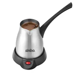 قهوه ترک ساز سینبو مدل استیل مخروطی دو تکه