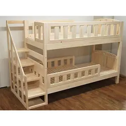 تخت خواب دو طبقه چوبی کد105