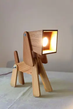 چراغ مطالعه چوبی طرح سگ کد 509