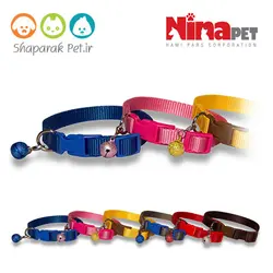 قلاده گردنی ساده تسمه ای با زنگوله نیناپت