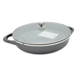 ATC تابه چدن سایز 40 دو دسته گرانیت درب پیرکس