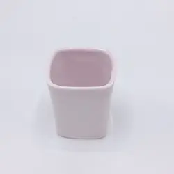 شات مربعی سرامیکی دست ساز صورتی