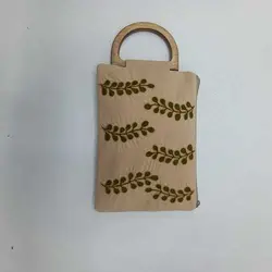 کیف کلاچ گلابتون دوزی دسته چوبی طرح کنار