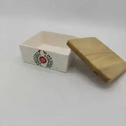 شکلات خوری سرامیک طرح گل با در چوبی