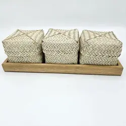 ست حصیری آجیل خوری روچ