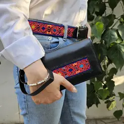 کمربند سوزن دوزی آبی قرمز