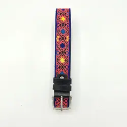 کمربند سوزن دوزی آبی قرمز