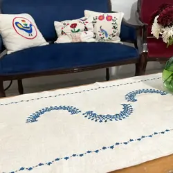 رومیزی رانر سیاه دوزی نیم دایره