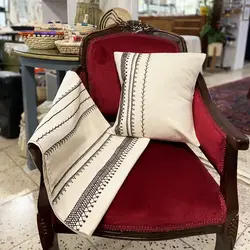 رومیزی رانر سیاه دوزی خطی