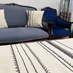 رومیزی رانر سیاه دوزی خطی