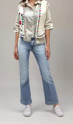 جلیقه گلدوزی طرح پیچک