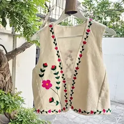 جلیقه گلدوزی طرح پیچک