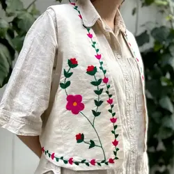 جلیقه گلدوزی طرح پیچک