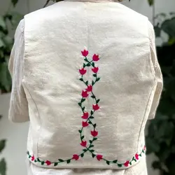 جلیقه گلدوزی طرح پیچک