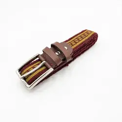 کمربند دستبافت وریس قرمز-سبز طرح شیردنگ