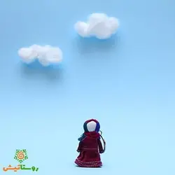 جاکلیدی عروسک دست ساز بومی دختر قلعه قافه بالا