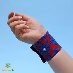 دستبند سوزن دوزی بلوچی شلو (آبی)