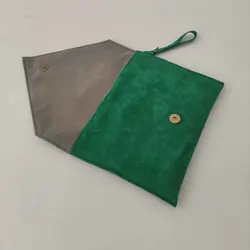 کیف مچی سوزن‌دوزی سبز