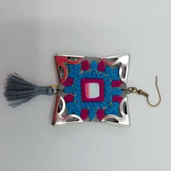 گوشواره سوزن‌دوزی بلوچی ماهین