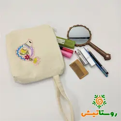 کيف لوازم آرايش دست بافت قمری