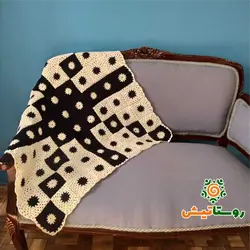 پتو بچه موتیف بافی یا قلاب بافی 3