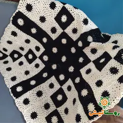 پتو بچه موتیف بافی یا قلاب بافی 3