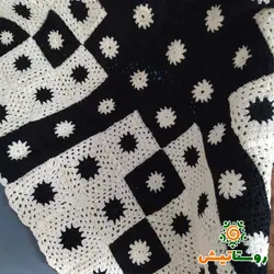 پتو بچه موتیف بافی یا قلاب بافی 3