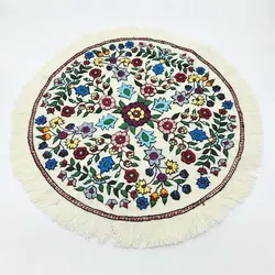 رومیزی پته‌دوزی گرد 123