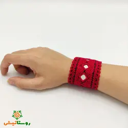 دستبند سوزن‌دوزی بلوچی بِینَگ (قرمز)