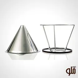 قهوه ساز فیلتری v60 استیل پایه دار(۲نفره)