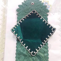 جانماز مخمل پاکتی دکمه دار تودوزی
