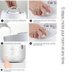 دستگاه بخور و رطوبت ساز سرد شیائومی درما مدل DEM-F600 ا Xiaomi Deerma DEM-F600 Ultrasonic Humidifier ا Xiaomi Deerma F600  aromatherapy diffuser humidifier 5 L