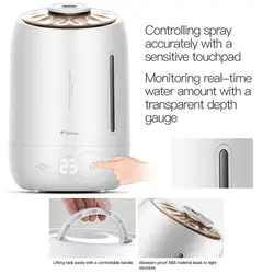 دستگاه بخور و رطوبت ساز سرد شیائومی درما مدل DEM-F600 ا Xiaomi Deerma DEM-F600 Ultrasonic Humidifier ا Xiaomi Deerma F600  aromatherapy diffuser humidifier 5 L