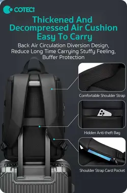 کوله پشتی لپ تاپ 16 اینچی ضدآب کوتتسی Coteetci space series style the backpack 14028
