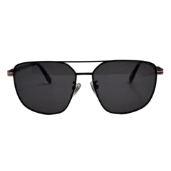 عینک آفتابی پلاریزه پورش دیزاین مدل PORSCHE DESIGN P8877 مشکی دسته طلایی