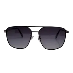 عینک آفتابی پلاریزه پورش دیزاین مدل PORSCHE DESIGN P8877 مشکی دسته نقره ای