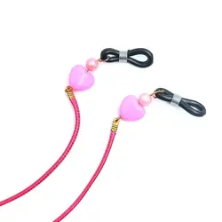 بند عینک بچگانه چرمی رنگ سرخابی