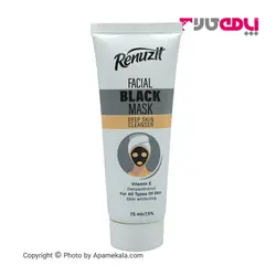 ماسک صورت زغالی حاوی کربن فعال حجم ۷۵ میل رینوزیت | Renuzit black mask 75ml