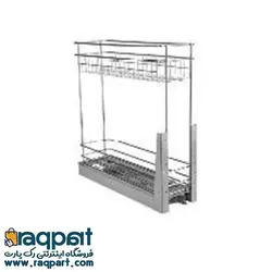 سبد جابطری و حبوبات آذین مدل ریل کف 40 یونیت و 2 طبقه | فروشگاه رک پارت