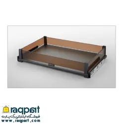 جای البسه ریلی با دیواره شیشه‌ای داخل کمد لباس قابل رگلاژ آرام بند ملونی مدل WS4128 | فروشگاه رک پارت