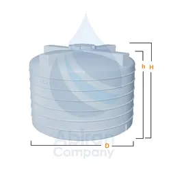 مخزن پلی اتیلن 3000 لیتری عمودی کوتاه رادمان پلاست