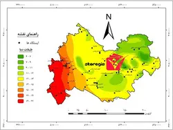 دانلود نقشه طبقات دما استان کرمانشاه خروجی gis با کیفیت بالا