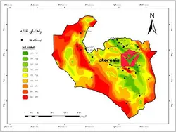 نقشه طبقات دما استان خراسان جنوبی خروجی gis با کیفیت بالا