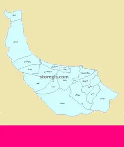 دانلود شیپ فایل شهرستان های استان گیلان - آخرین بروزرسانی