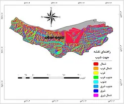 دانلود نقشه جهت شیب استان مازندران خروجی GIS با کیفیت بالا