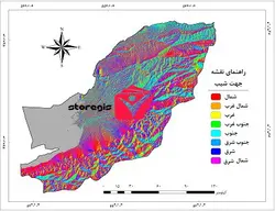 دانلود نقشه جهت شیب استان گلستان خروجی GIS با کیفیت بالا